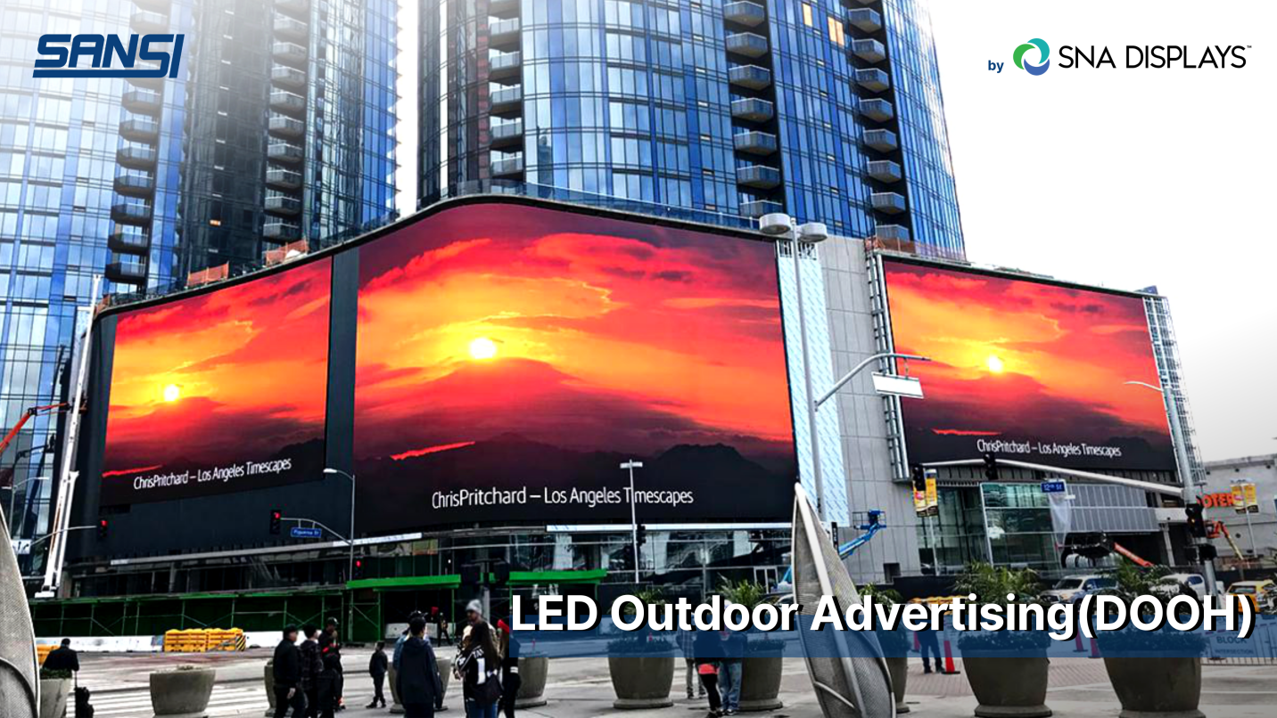 outdoor advertising, LED display, DOOH display, digital out of home advertising, outdoor LED screen, naked-eye 3D technology