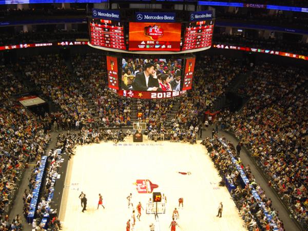 Professional Basketball Stadiums Upgrade with Circular Hanging Displays to Enhance Immersive Viewing Experience
