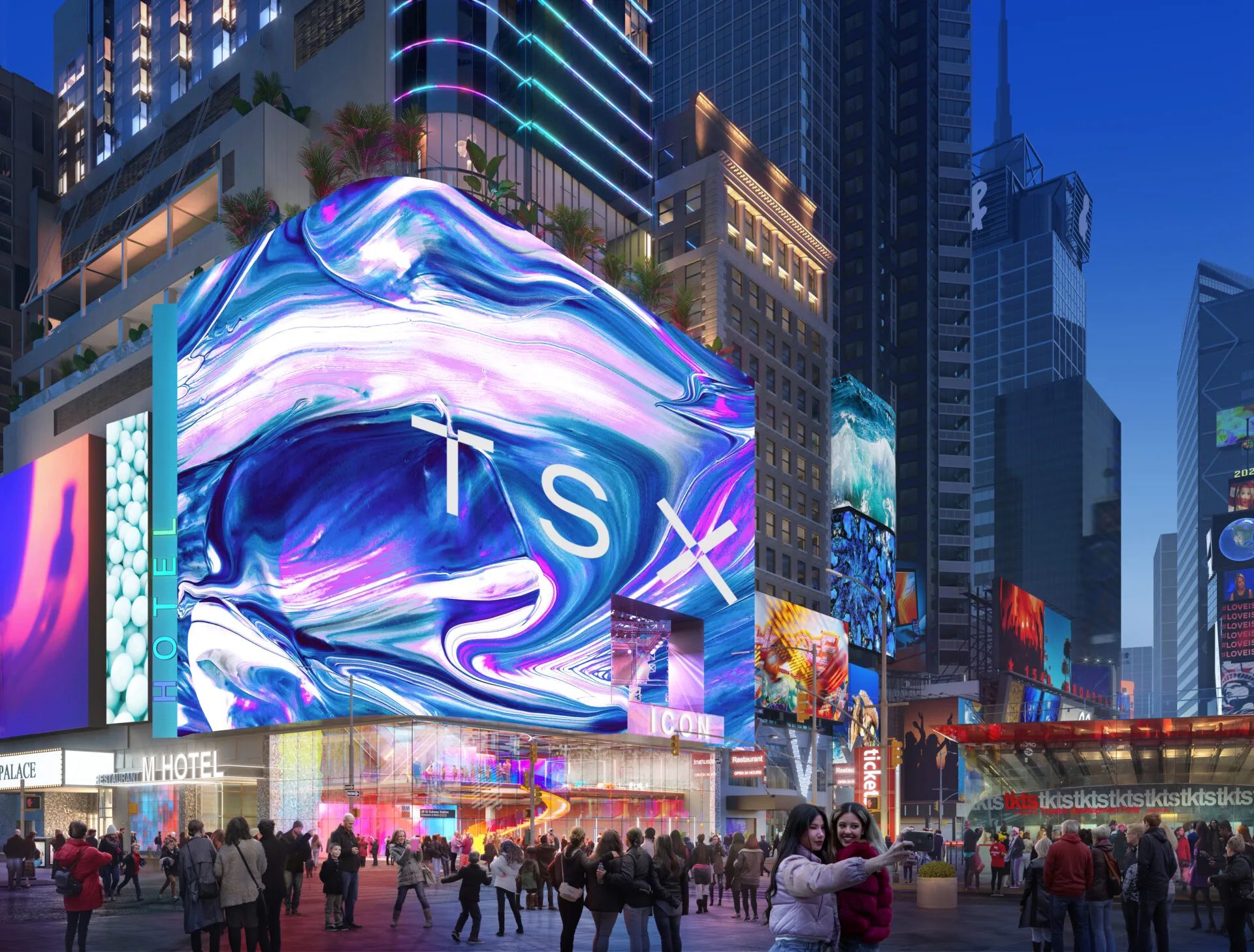 Ultra-HD LED screens, outdoor LED displays, commercial district advertising, urban digital signage