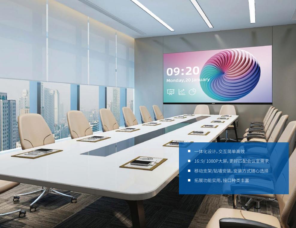 Sansi smart conference display, 4K conference system, remote collaboration solution, financial data visualization, distributed signal processing