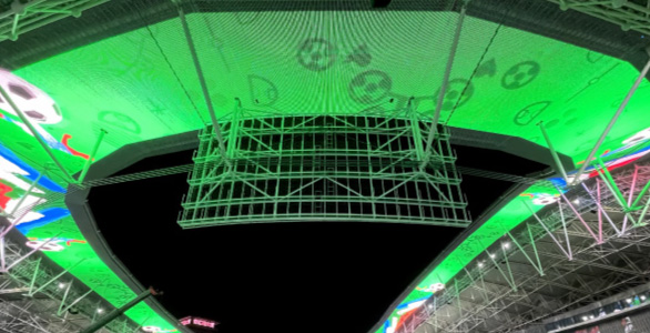 Sansi LED nearly 10,000㎡Shanghai Stadium sky screen was selected as one of the 