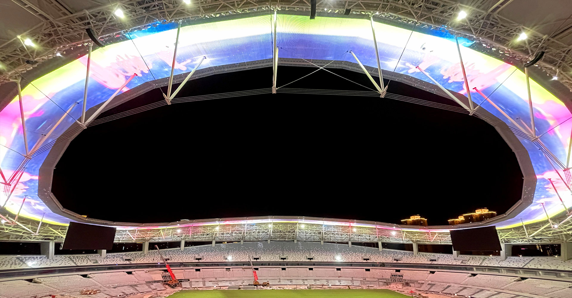 Sansi LED nearly 10,000-square-meter Shanghai Stadium sky screen was selected as one of the top ten classic cases of DAV2022