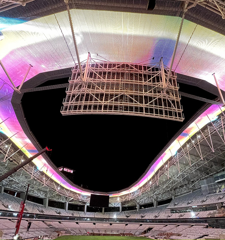 Sansi LED nearly 10,000-square-meter Shanghai Stadium sky screen was selected as one of the top ten classic cases of DAV2022