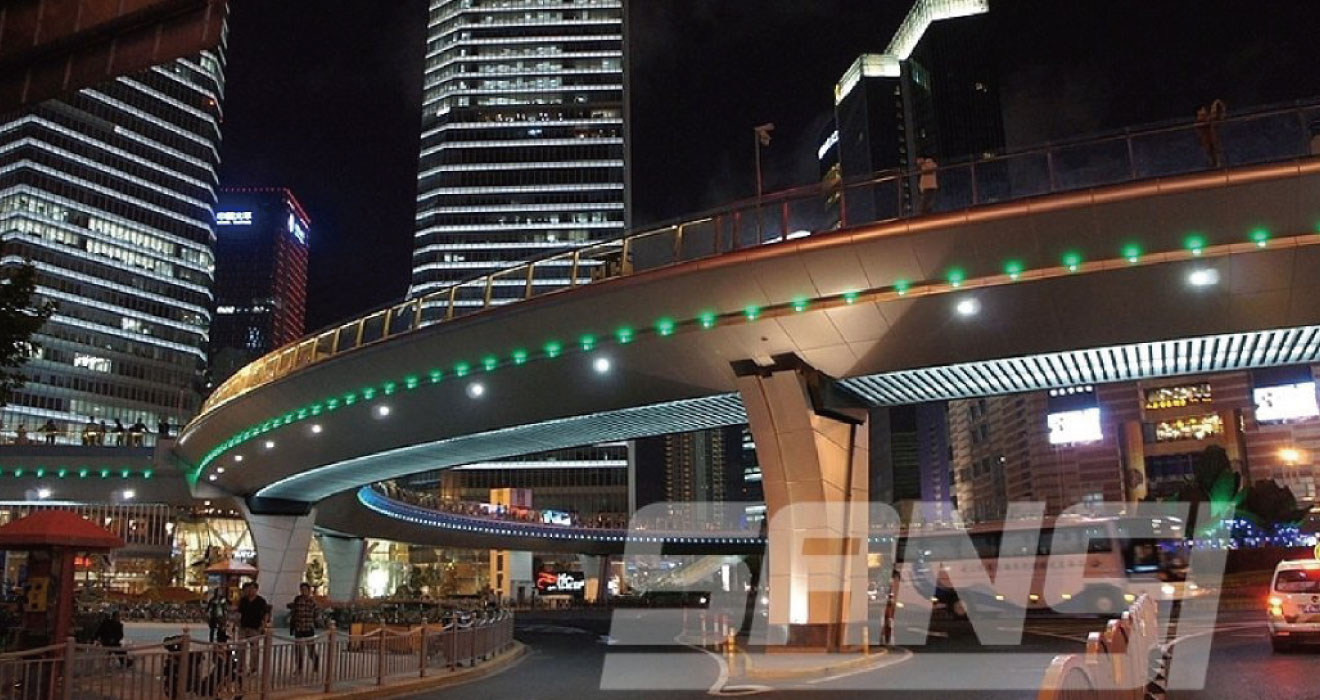 Spectacular Overpass Pedestrian Bridge LED Lighting 