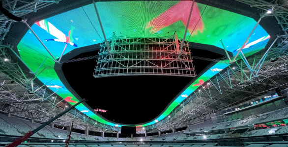 10,000㎡ LED Canopy by Sansi Officially Put Into Use in Shanghai Stadium